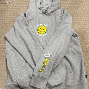 Vans Gray Hoodie with Yellow Graphics